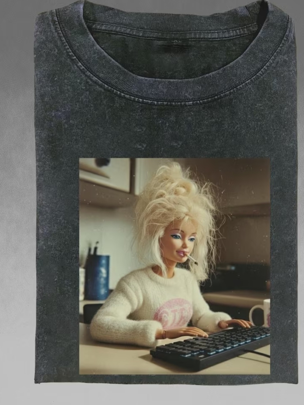 Vintage-Style Black Tee
